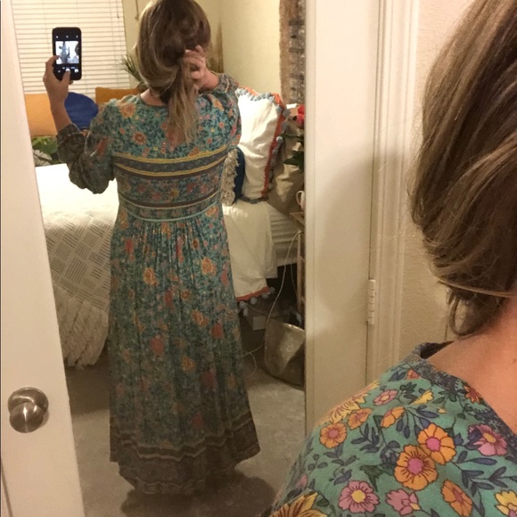SPELL DESIGNS Folktown Boho Midi Dress Size L - Picture 3 of 13
